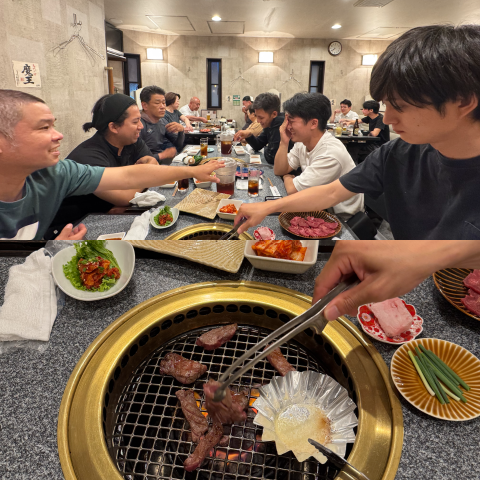従業員と夏の納涼会で焼肉を楽しみました!